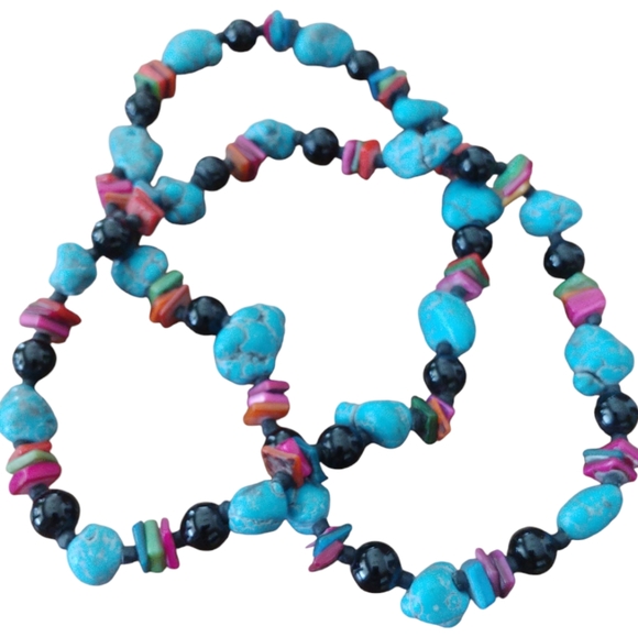 Handcrafted Natural Genuine Turquoise Necklace - Picture 5 of 8